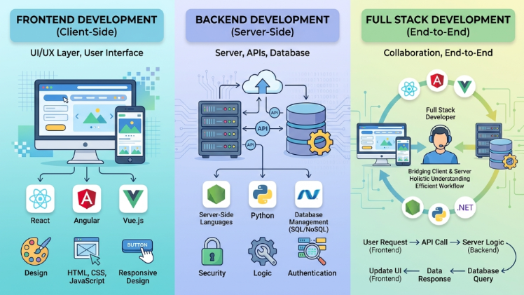 Frontend backend full stack development