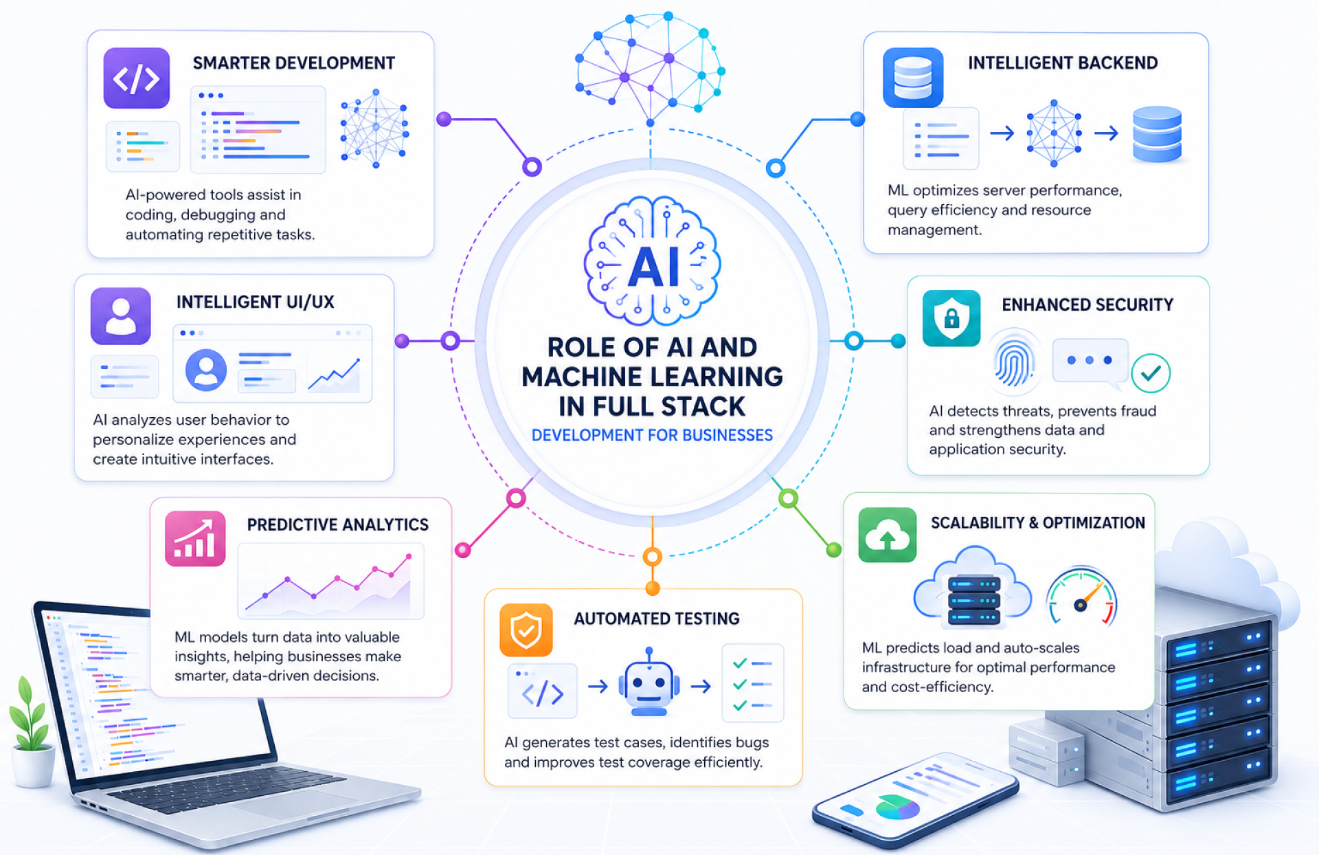 AI and Machine Learning in Full Stack Development